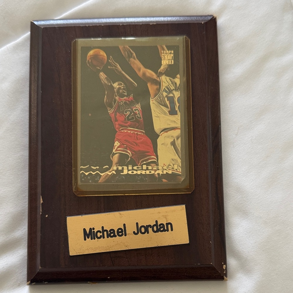 MLB Dark Brown Plaque with Red and Gold Accents and Black Text